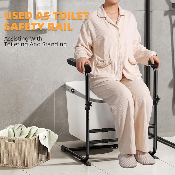Couch Stand Assist with Wide Handle for Elderly, Height & Width Adjustable Chair Lift Assistance for Seniors, Pregnancy, Disabled, Soft Grip Mobility Aid,450 lbs Capacity (Black)