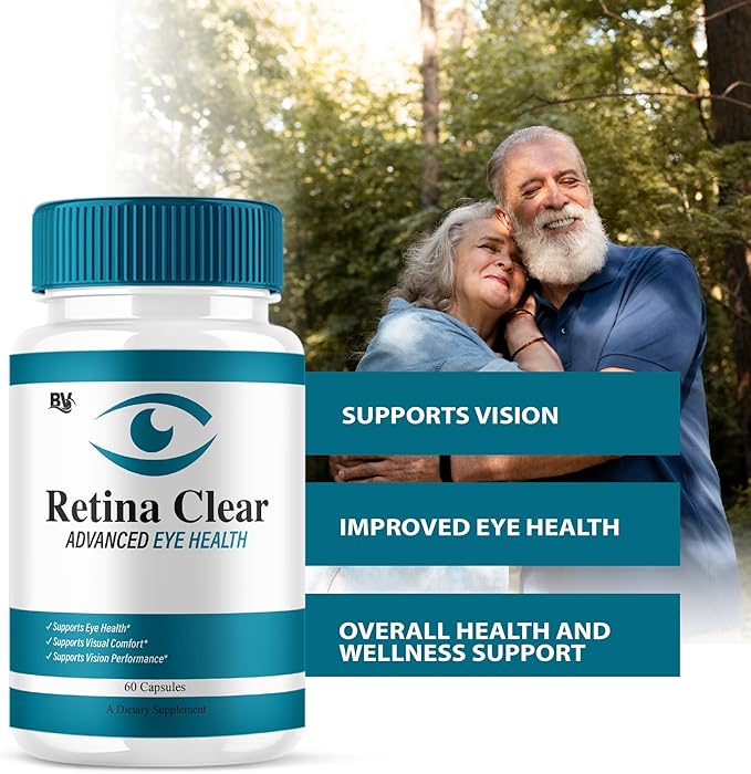 (5 Pack) Retina Clear Advanced Eye Health Supplement, Retina Clear Max Strength Overall Vision & Wellness Supplement, RetinaClear Advanced Vision Support and Eye Health Formula Pills (300 Capsules)