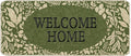 Welcome Spring Door Mat Green Leaves Doormat Indoor Outdoor Entrance Outdoor Rug Low-Profile Floor Rug Non Slip Spring Summer Decor Rubber Mats for Home Decoration 17x36Inch