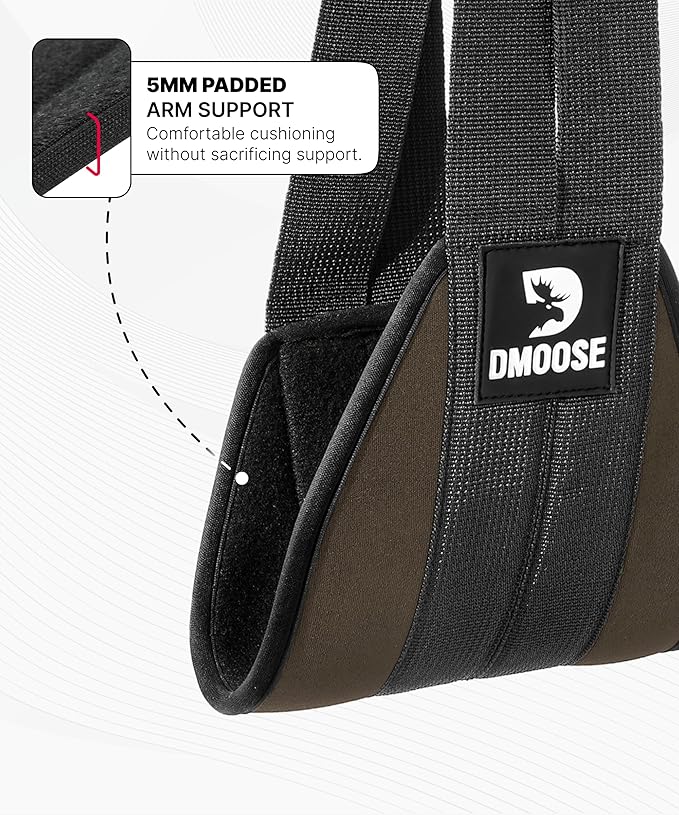 DMoose Fitness Hanging Ab Straps for Pull Up Bar & Core Strength Training - Thick Padded Arm Strap for Ab Swing with 2 Rust-Resistant Carabiners - Pull Up Straps for Ab Workouts at Home and Gym