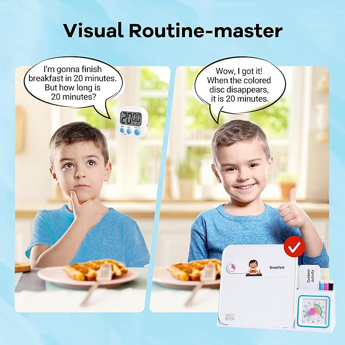 TWENTY5 SEVEN Visual Schedule for Kids, Autism Sensory Products with Whiteboard for Classroom Home, Autism Learning Material Set for Autistic Children, Visual Sensory Toys for Boys and Girls, Colorful