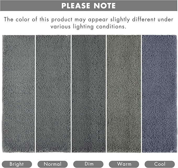 Madison Park Marshmallow Bathroom Rug Non Slip, Luxrurious Plush Bath Mat, Absorbent, Quick Dry, Spa Design Bath Room Décor, 20x30, Grey