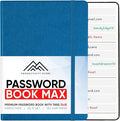 PRODUCTIVITY STORE Best Password Book with Alphabetical Tabs | Password Book, Organizer & Notebook | Password Keeper to Keep Website Logins & Passwords Safe | Navy Blue | Medium 5x8