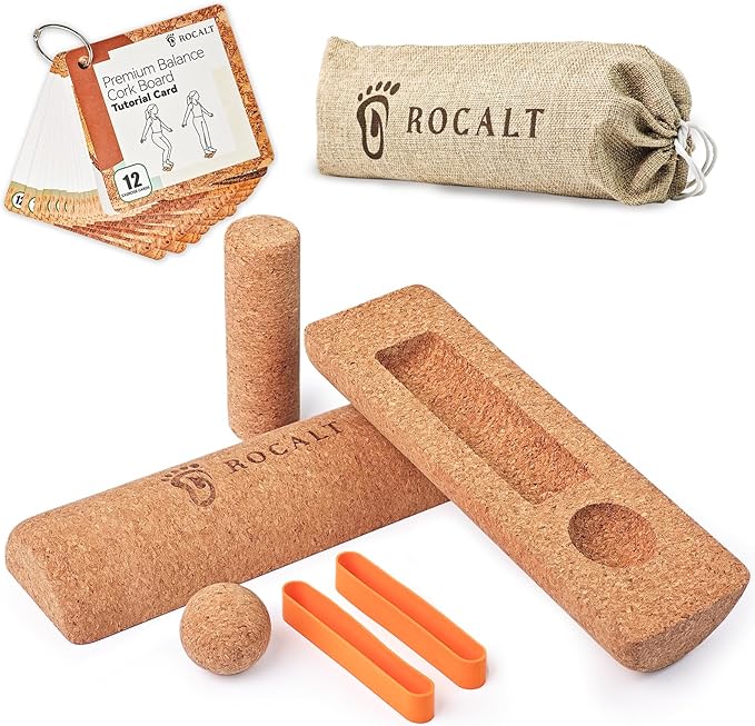 Rocalt Balance Board - Premium Cork Foot Strengthener for Balance Stability Enhance Mobility | Improve Foot Function | Prevent Falls | Unique Design for Enhanced Foot Strength