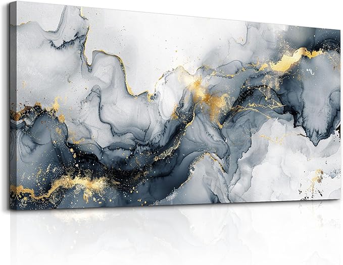 KELIYUAN Minimalism Ink Abstract Wall Paintings Canvas Wall Decor For Bedroom Wall Art For Living Room Office Decorations Ready to Hang Canvas Prints Artwork Modern Bathroom Home Decor 20"x40"