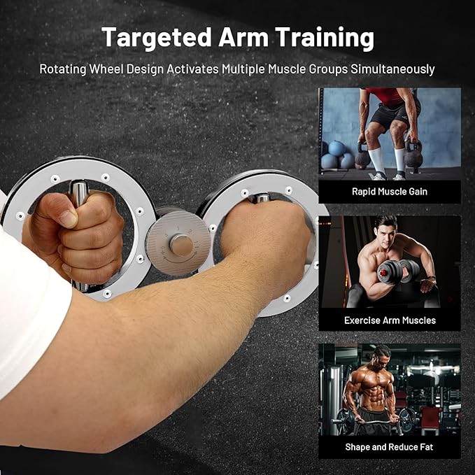 Arm Training Wheel, Hand Trainer and Forearm Trainer, Adjustable Arm Trainer for Wrist, Shoulder & Chest, Punch Speed Trainer and Martial Arts Arm Strength Device