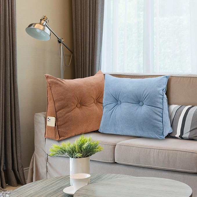 GOTOTOP Large Bolster Cushion Headboard Pillow, Soft Plush Back Support Bed Rest Pillow for Reading and Watching TV, 605020cm (#3)