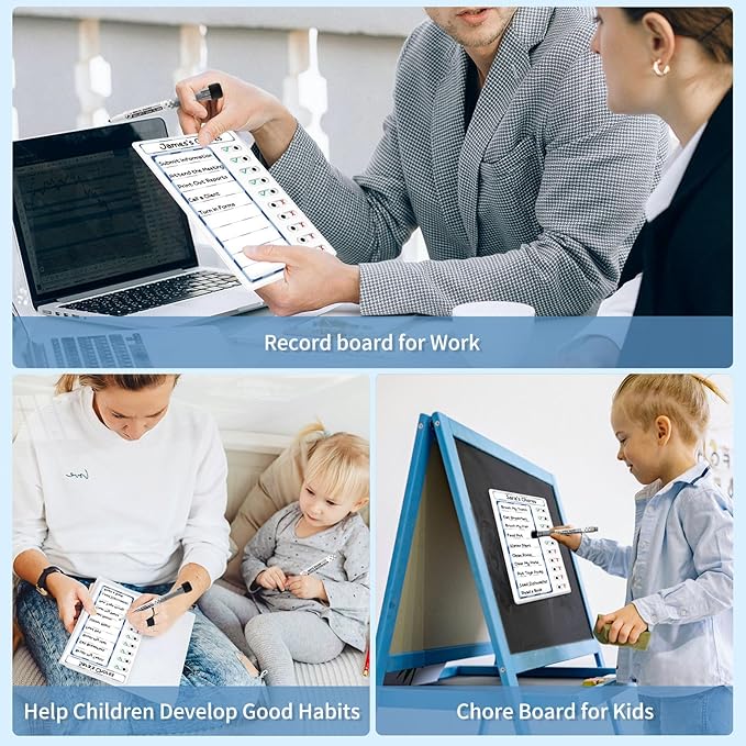 Chore Chart for Kids Dry Erase Board for Fridge, Magnetic Visual Schedule, ADHD Tools,to Do List Routine Chart Sliding Checklist