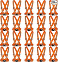 Hercicy 20 Pcs Reflective Vest High Visibility Safety Vests, Adjustable Running Gear Straps Lightweight Reflector for Construction (Orange)