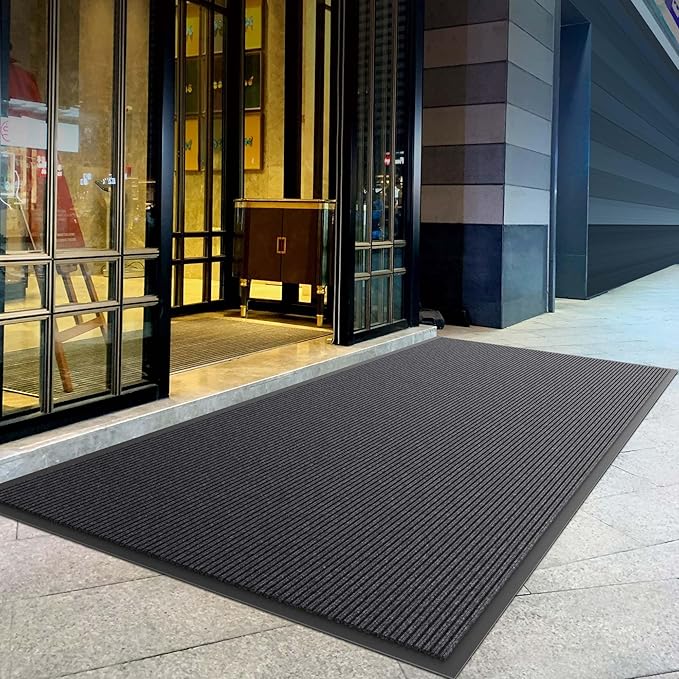 Amyracel Front Door Mat Indoor Outdoor Entrance, 24" x 72" All-Season Waterproof Doormat for Enterway, Heavy Duty Commercial Floor Mat, Fade Resistant, Rubber Back, Low Profile, Easy Clean