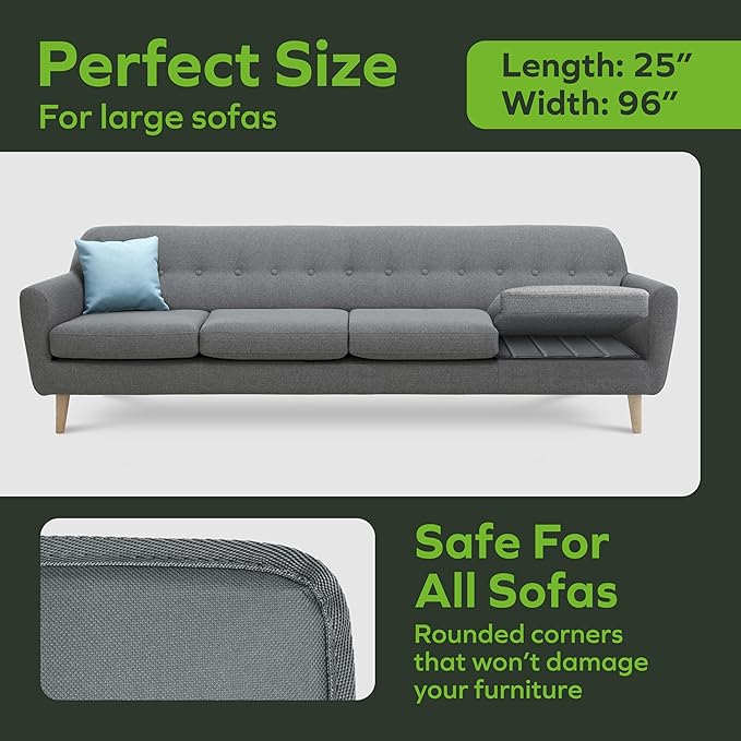 BEN'SHOME Heavy Duty Couch Cushion Support Board – Instantly Repair Sagging Long Sofa Seat | 25" x 82"-96" | .5" Furniture Grade Wood Under Cushions Insert, Anti-Slip, Extend Sofas & Couches Life
