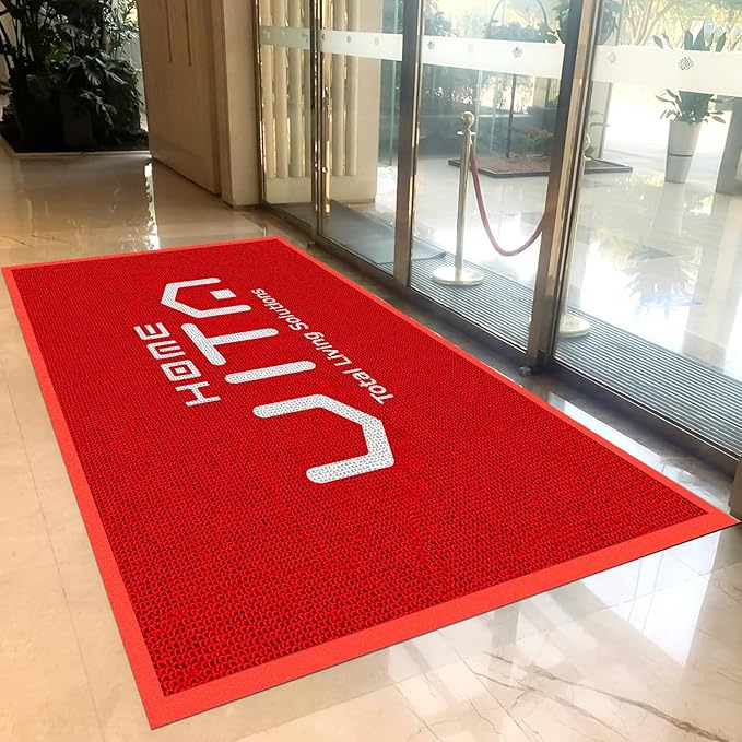 Custom Personalized Commercial Floor Mat with Any Logo Size Color Entryway Welcome Doormat Entrance Carpet for Business Home Indoor/Outdoor Non-Slip Durable Wear Resistance