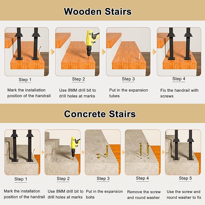 U-Shaped Stair Handrail, Black Wrought Iron Hand Rails Decorative Railing for Indoor Stairs, Porch Deck Loft Corridor Safety Non-Slip Support Poles, with Diamond Pattern (3FT/90CM)