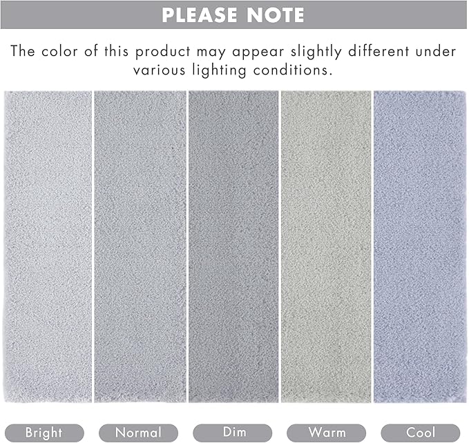 Madison Park Marshmallow Bathroom Rug Non Slip, Luxrurious Plush Bath Mat, Absorbent, Quick Dry, Spa Design Bath Room Décor, 24x72, Silver