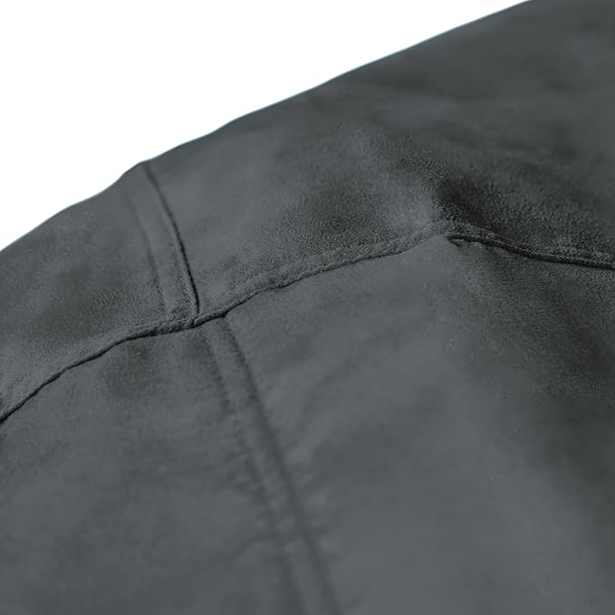 Lumaland Luxurious 4ft Large Bean Bag Chair with Microsuede Cover - Ultra Soft, Foam Filling, Washable Bean Bag Sofa for Kids, Teenagers, Adults, Pets - Sack Chair for Dorm, Kid's Room - Black