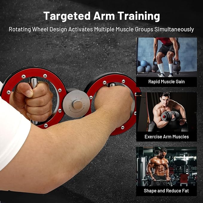 Arm Training Wheel, Hand Trainer and Forearm Trainer, Adjustable Arm Trainer for Wrist, Shoulder & Chest, Punch Speed Trainer and Martial Arts Arm Strength Device