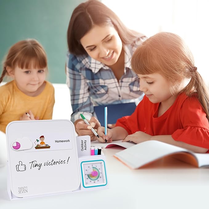 TWENTY5 SEVEN Visual Schedule for Kids, Autism Sensory Products with Whiteboard for Classroom Home, Autism Learning Material Set for Autistic Children, Visual Sensory Toys for Boys and Girls, Colorful