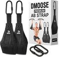 DMoose Fitness Hanging Ab Straps for Pull Up Bar & Core Strength Training - Thick Padded Arm Strap for Ab Swing with 2 Rust-Resistant Carabiners - Pull Up Straps for Ab Workouts at Home and Gym