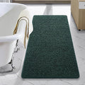 LOCHAS Luxury Bathroom Rug Shaggy Bath Mat 24 x 48 Inch, Washable Non Slip Bath Rugs for Bathroom Shower, Soft Plush Chenille Absorbent Carpets Mats, Hunter Green