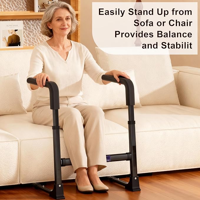 Couch Stand Assist for Elderly, Adjustable Chair Assist for Elderly Sit to Stand, Heavy-Duty Senior Lifting Devices & Standing Aids for Seniors, 400lbs Capacity, Black