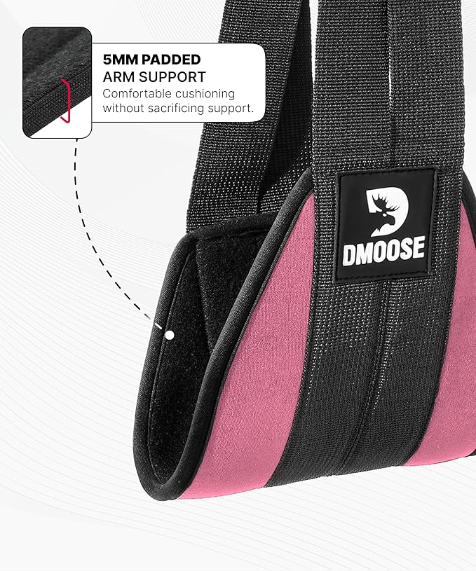 DMoose Fitness Hanging Ab Straps for Pull Up Bar & Core Strength Training - Thick Padded Arm Strap for Ab Swing with 2 Rust-Resistant Carabiners - Pull Up Straps for Ab Workouts at Home and Gym