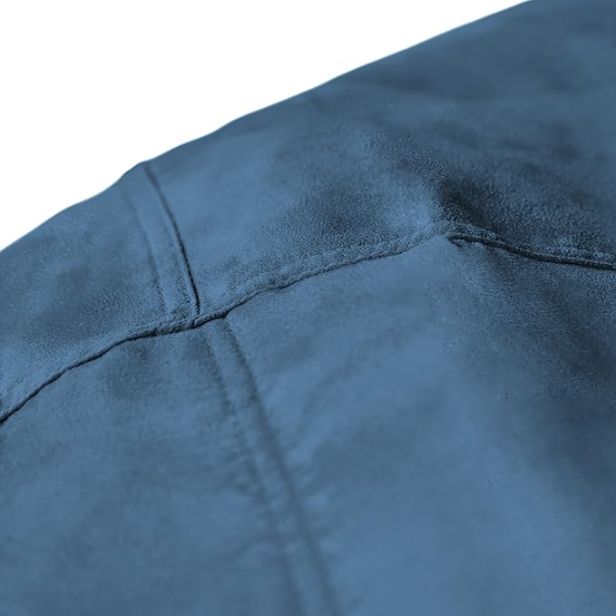 Lumaland Luxurious 3ft Bean Bag Chair with Microsuede Cover - Ultra Soft, Foam Filling, Washable Bean Bag Sofa for Adults, Teenagers, Kids, Pets - Sack Chair for Living Room, Bedroom - Navy Blue
