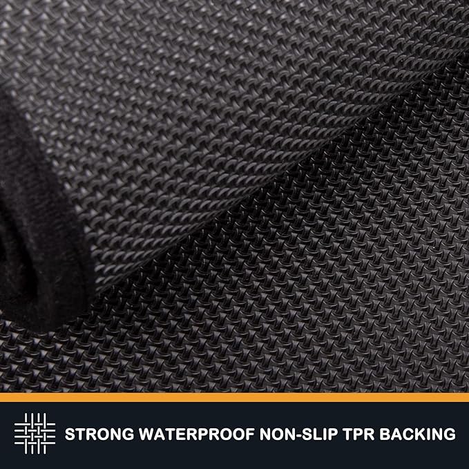 PURRUGS Dirt Trapping Door Mat 24" x 59", Non-Slip Machine Washable Entry Rug, Shoe Scraper, Dog Doormat, Super Absorbent Welcome Mat for Front & Back Door, Muddy Shoes & Paws, Bluish Grey-Black