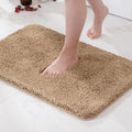 MIULEE Non Slip Small Bathroom Rug Bath Mats for Bathroom(16x24,Light Brown) Absorbent Thick Soft Microfiber Bath Rugs Machine Washable Plush Carpet for Tub Shower