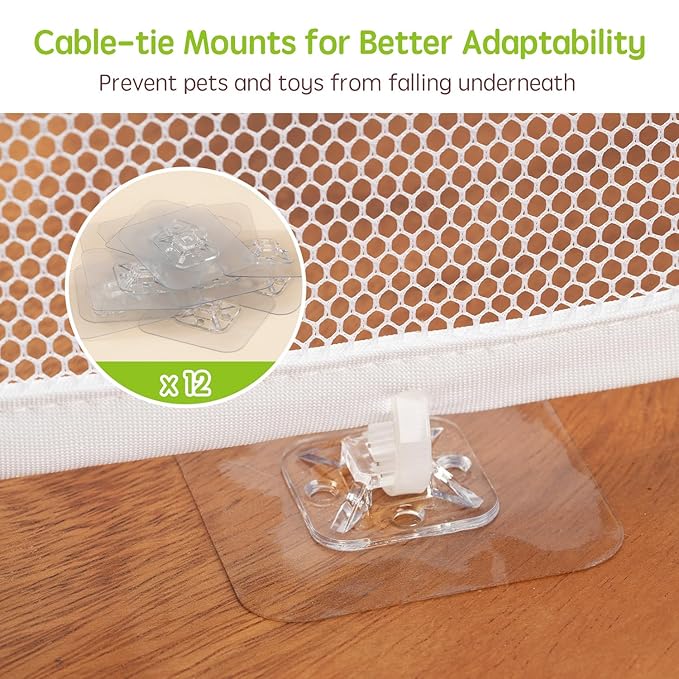 Banister Guard Safety Net for Baby, 10ft x 3ft Stair Railing Mesh Barrier for Kids, Cats, Dogs, Child Safety Rail Guard, White