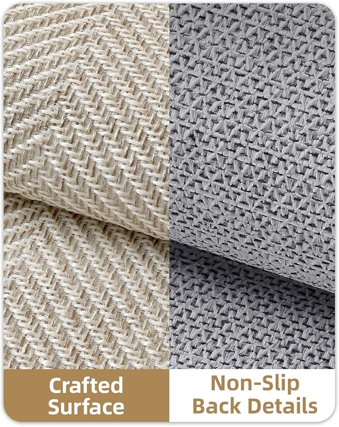 Color&Geometry Extremely White Beige Small Ultra Thin Indoor Door Mat 17"x30", Machine Washable Front Door Mat Non Slip, Low Profile Entrance Mat Indoor, Absorbent Carpet for Inside Use (FOLD)