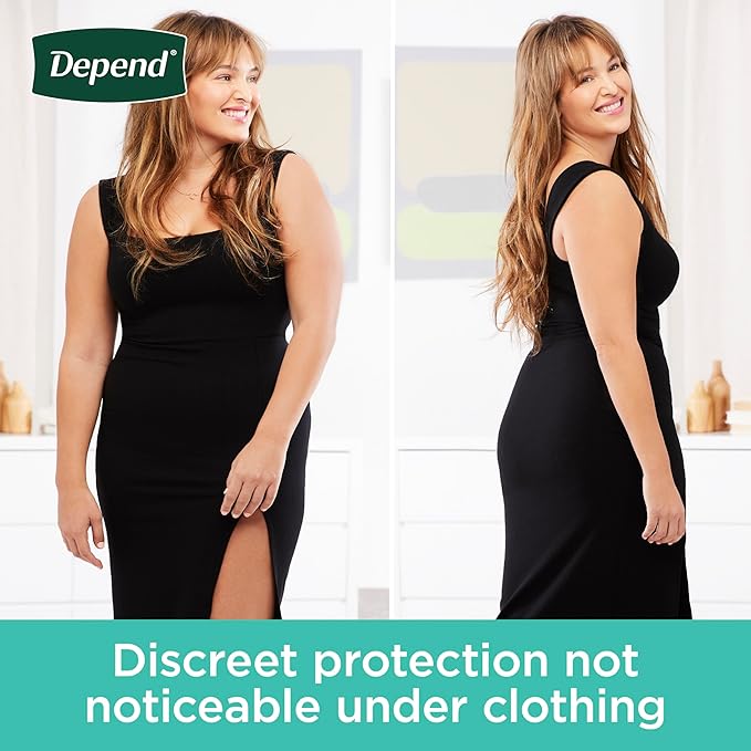 Depend Fresh Protection Adult Diapers, Incontinence & Postpartum Bladder Leak Underwear for Women, Disposable, Maximum, Small, Blush, 80 Count (2 Packs of 40), Packaging May Vary
