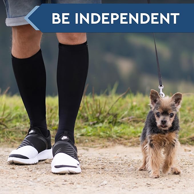 TheraMagic® Zipper Compression Socks for Men & Women, 20-30mmHg Closed Toe Graduated Zippered Compression Stocking