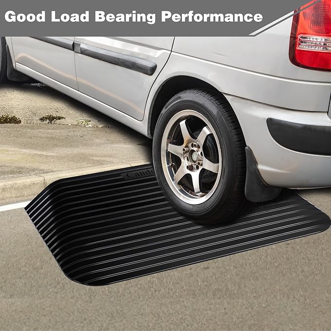 3.5" Rise Threshold Ramps Doorway, Wheelchair Ramp with Non-silp Surface, 4400 LBS Capacity, Solid and Portable, for Steps, Driveway and Curb Black