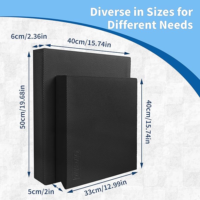 Professional Foam Balance Pad, Large Balance Pads for Physical Therapy, Foam Balance Board for Rehabilitation Stability Workout Knee and Ankle Exercise Strength Training