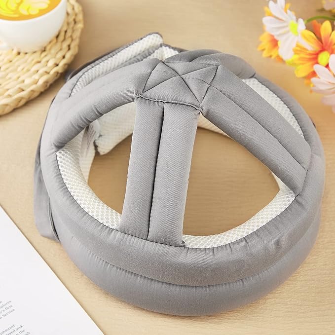 Woanger 2 Pcs Anti Fall Elder Head Safety Helmet for Adults Special Needs Thick Soft Protective Hat Adjustable Seniors Fall Prevention Head Protection Cap Elderly Helmet for Injury Protection (Gray)