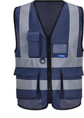 A-SAFETY Big and tall navy blue hi vis vest 4XL 5XL