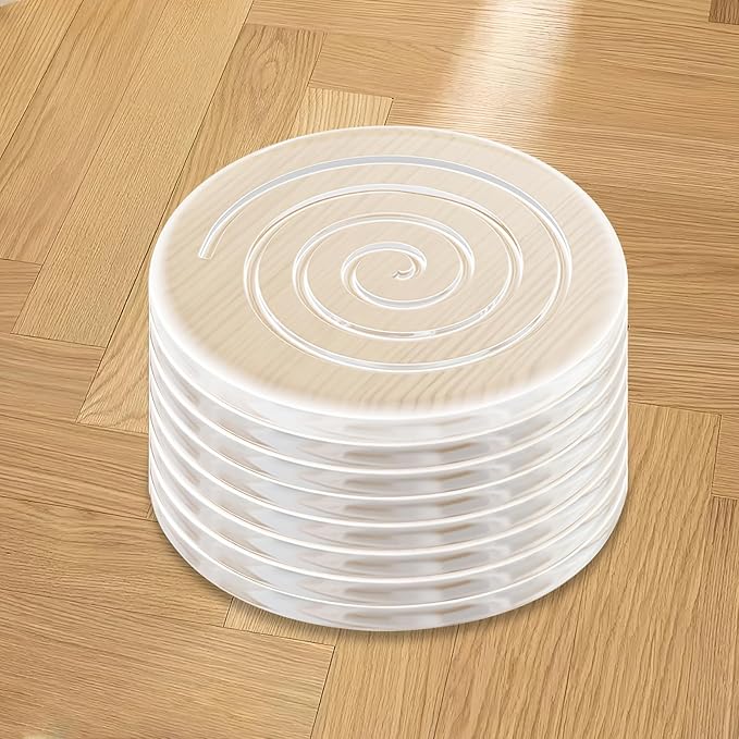 Clear Silicone Cabinet Door Bumpers,Circle 8 Pcs,Self-Adhesive Sound Dampening Pads,Surface Protection & Anti-Friction for Drawers, Table Bottoms,Wall Door Stoppers, Transparent Adhesive Pads
