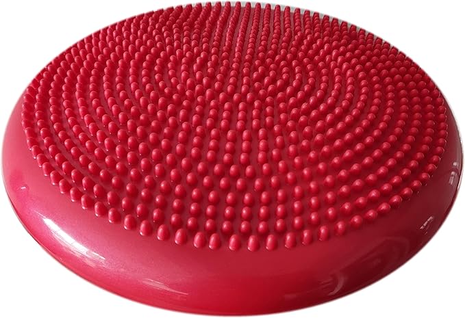AppleRound Inflated Wobble Cushion with Hand Pump, Air Stability Board (Extra Thick), Core Balance Disc for Adults, Sensory Wiggle Seat for Kids, Flexible Seating for All Age, 13.5in / 34cm Diameter