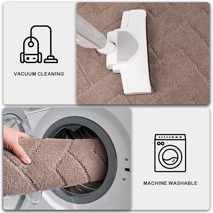 PURRUGS Dirt Trapper Door Mat 32" x 47", Non-Slip Machine Washable Entry Rug, Shoe Scraper, Dog Doormat, Super Absorbent Welcome Mat for Front & Back Door, Muddy Wet Shoes & Paws, Grayish Brown