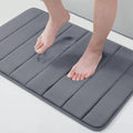 Buganda Memory Foam Bath Mat, 24" x 16", Ultra Soft and Non-Slip Bathroom Rugs, Water Absorbent and Machine Washable Bath Rug for Bathroom, Shower, and Tub, Dark Grey