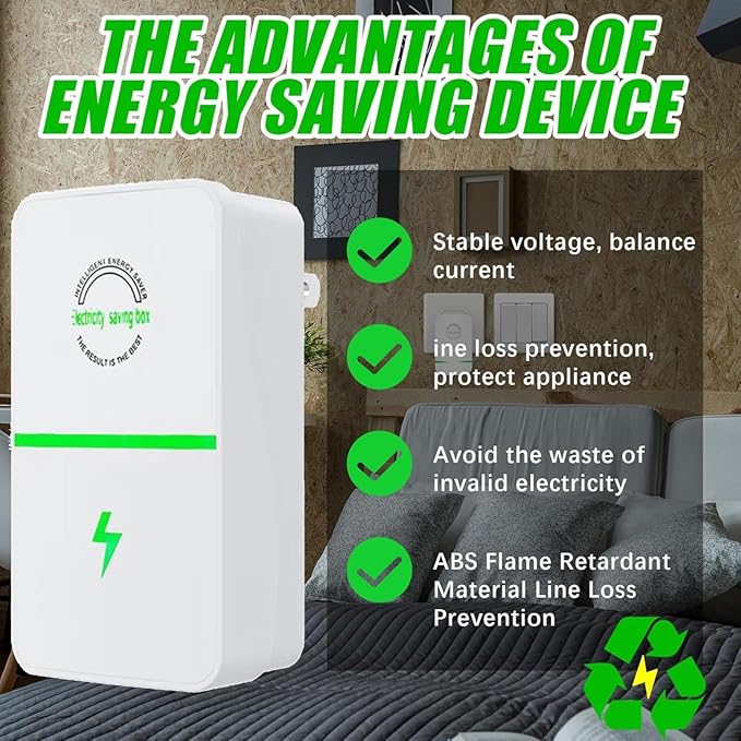 Ecowatt Saving Device Powernova Electricity Save Box Voltpro Esaver Reduce Electricity Waste by 50% for Household Office Markets Us Plug 90v-250V 30KW (4PCS)
