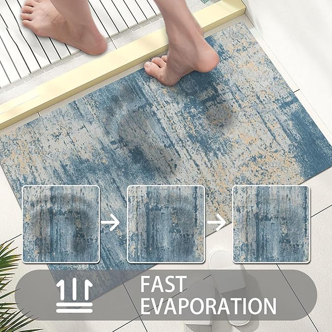 Ultra Thin Door Mat Indoor Entrance, 1/10 in Thin Door Mats for Inside Entry, Non-Slip Rubber Backing Washable Doormat, Fade Resistant, Absorbent, Low Profile Dirt Trapper, 35"X24"