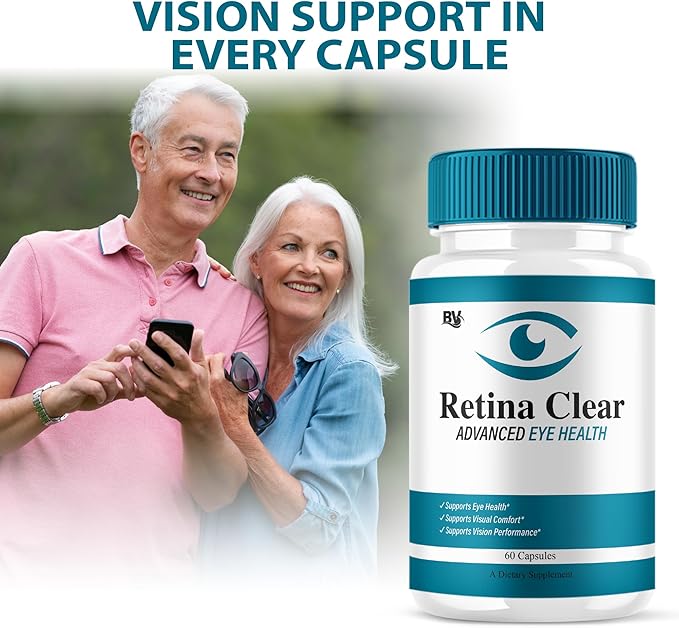 (5 Pack) Retina Clear Advanced Eye Health Supplement, Retina Clear Max Strength Overall Vision & Wellness Supplement, RetinaClear Advanced Vision Support and Eye Health Formula Pills (300 Capsules)