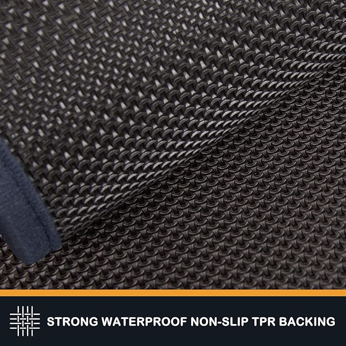 PURRUGS Dirt Trapping Door Mat 24" x 59", Non-Slip Machine Washable Entry Rug, Shoe Scraper, Dog Doormat, Super Absorbent Welcome Mat for Front & Back Door, Muddy Shoes & Paws, Navy Blue