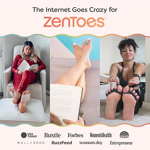 ZenToes Achilles Tendon Support Sleeve, Padded Compression Sleeve for Achilles Tendonitis Relief & Haglunds Heel, Washable Padded Socks & Heel Protectors for Bursitis Relief, 1 Pair