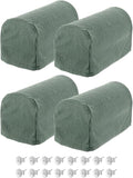 uxcell Stretch Armrest Covers Armchair Anti-Slip for Chairs Sofas Couch Arm Covers Recliner Sofa Matcha Green 4 Pcs