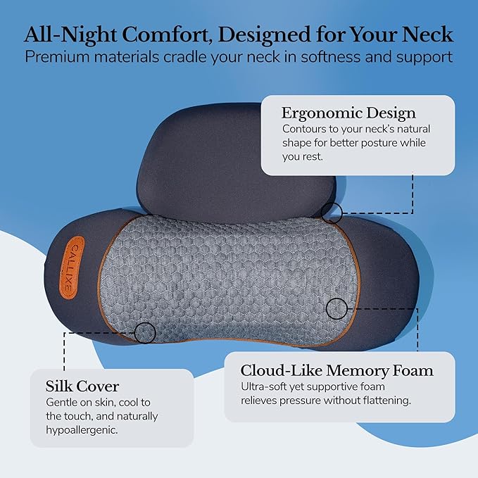 Original TheraPillow – 3-in-1 Neck Massager Pillow with Heat & Gentle Traction | Relaxing Neck & Shoulder Support with Vibration Massage, Wireless Design & USB-C Charging