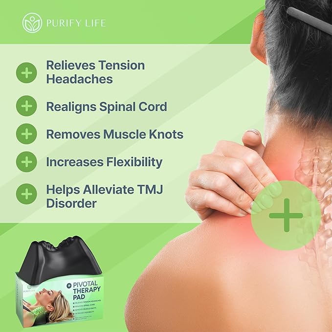 Purify Life Occipital Release Tool for Pivotal Therapy & TMJ – Cervical Traction Pillow for Neck, Shoulder, and Back Pain Relief