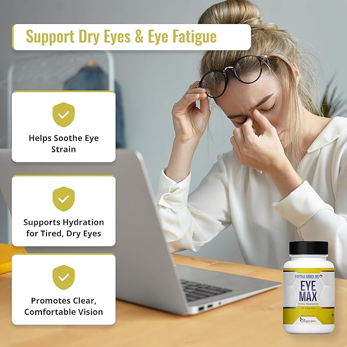 Eye Max Vision Supplement – Supports Macular Health, Retina Clarity & Blue Light Protection – Lutein, Zeaxanthin, Lycopene & Zinc – Antioxidant Eye Vitamin Formula – 60 Capsules