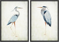 MUDECOR Framed Canvas Print Wall Art Heron Bird Illustrations Modern Art Decorative Bohemian Colorful Chic for Living Room, Bedroom, Office - 24"x36"x2 Black